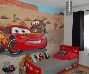 chambre deco cars