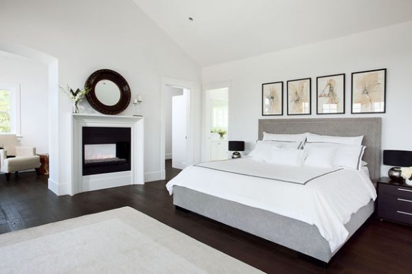chambre deco gris et blanc