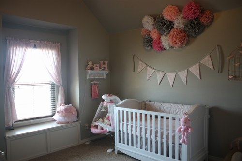 deco chambre bebe gris et rose - visuel #1