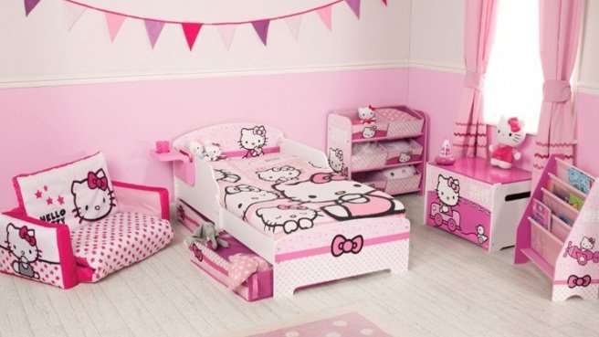 deco chambre fille hello kitty