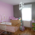deco chambre fille rose et taupe