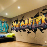 deco chambre garcon graffiti