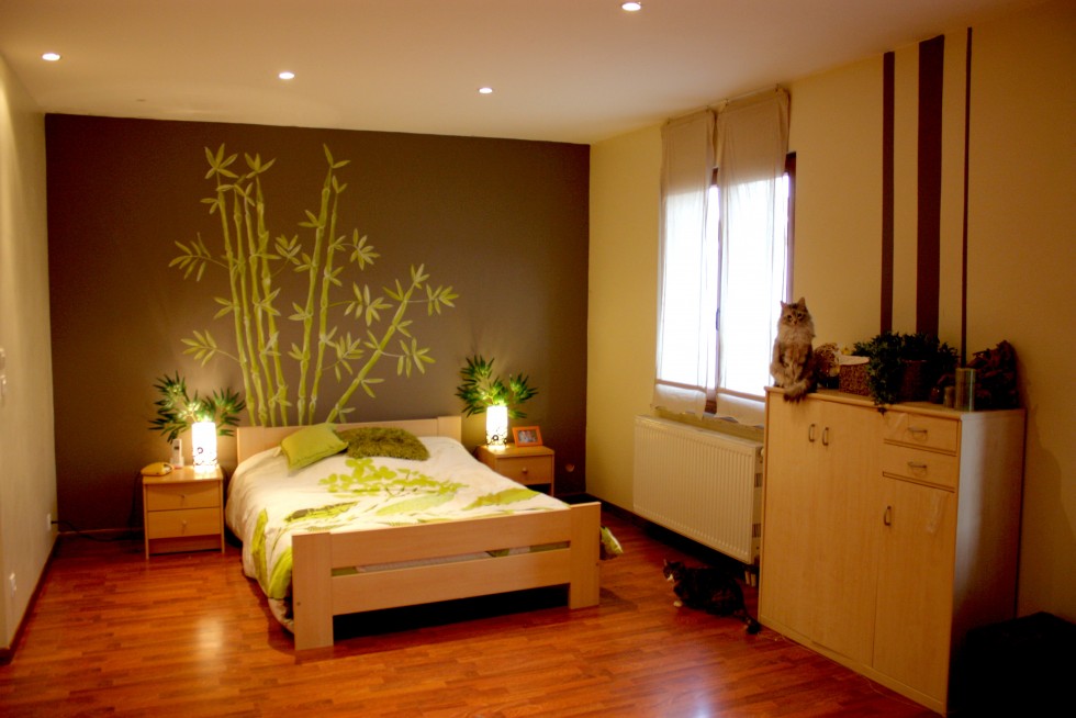 deco chambre zen marron