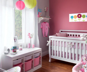 decoration chambre bebe fille rose