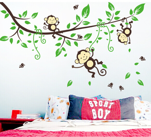 decoration chambre de bebe singe