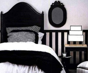 decoration chambre en noir et blanc