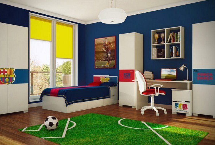 decoration chambre garcon football