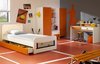 decoration chambre orange jaune