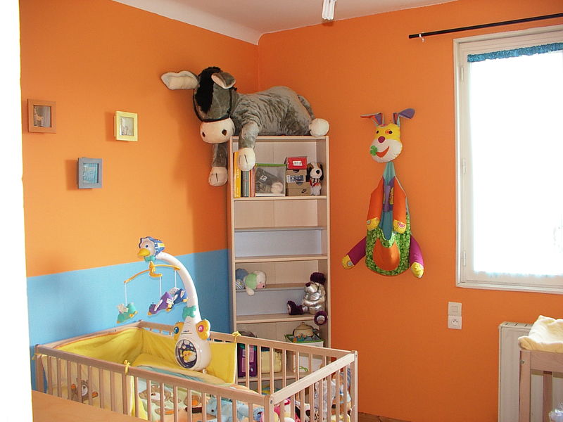 decoration chambre orange jaune