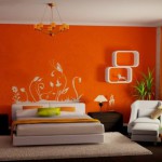 decoration chambre orange jaune