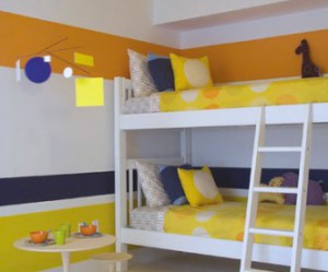decoration chambre orange jaune