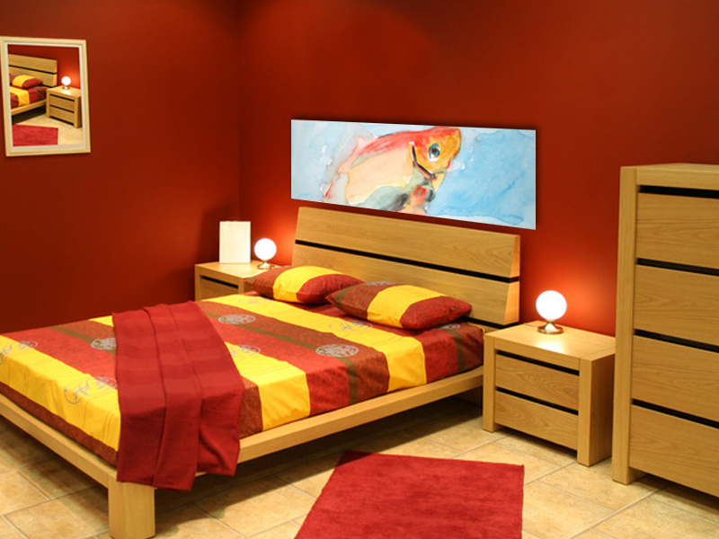decoration chambre orange jaune