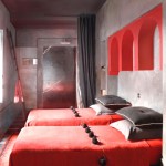 decoration chambre rouge et noir