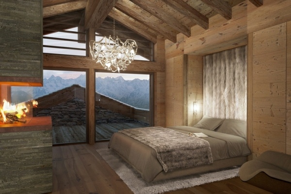 decoration chambre style montagne