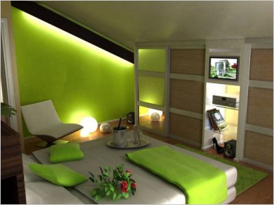 decoration chambre vert