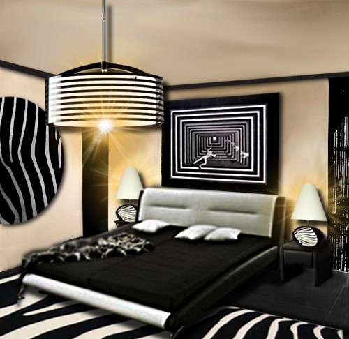 decoration chambre zebre