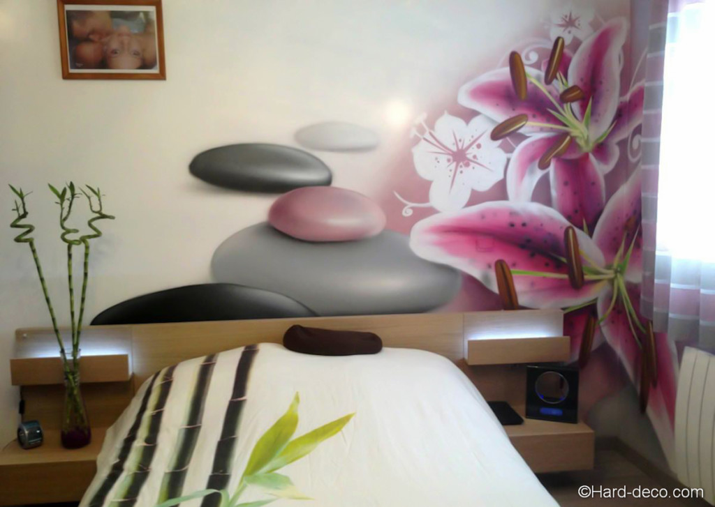 decoration murale chambre zen