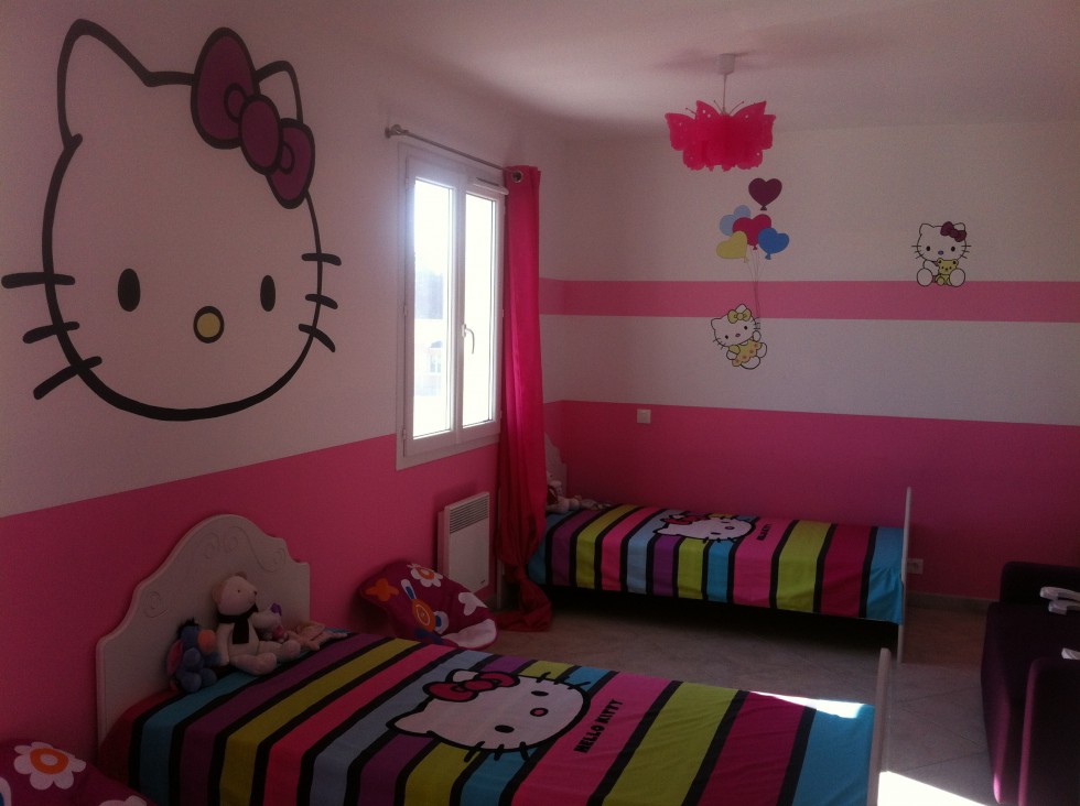 idee deco chambre bebe hello kitty