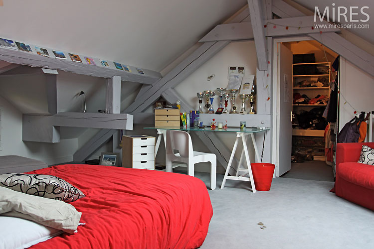 deco chambre ado dans les combles
