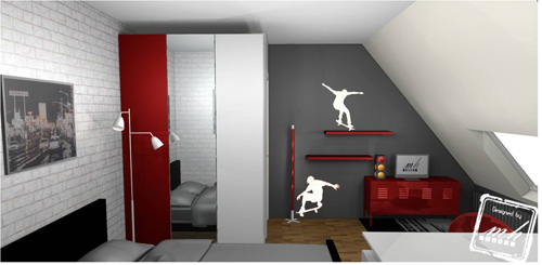 deco chambre ado dans les combles