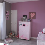 deco chambre bebe fille taupe et rose