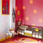 deco chambre fille rose orange