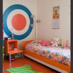 deco chambre fille rose orange