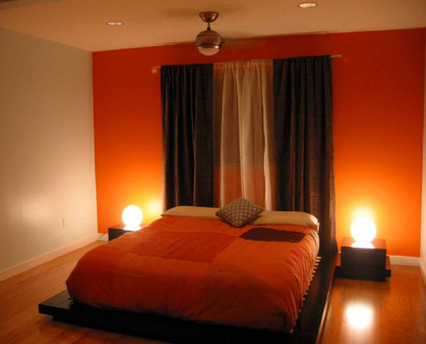deco chambre orange et noir