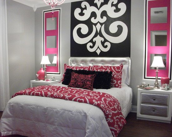 deco chambre rose et blanc