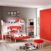 deco de chambre gris et rouge