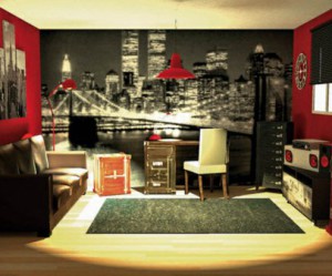decoration chambre a la new-yorkaise