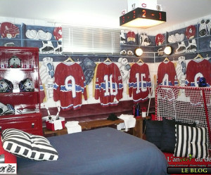 decoration chambre ado hockey