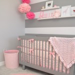 decoration chambre bebe fille rose et gris