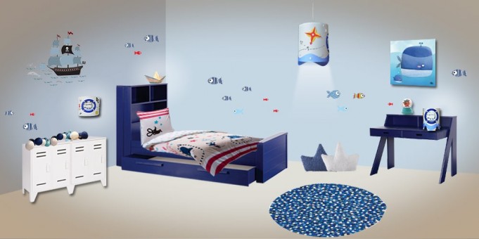 decoration chambre garcon mer