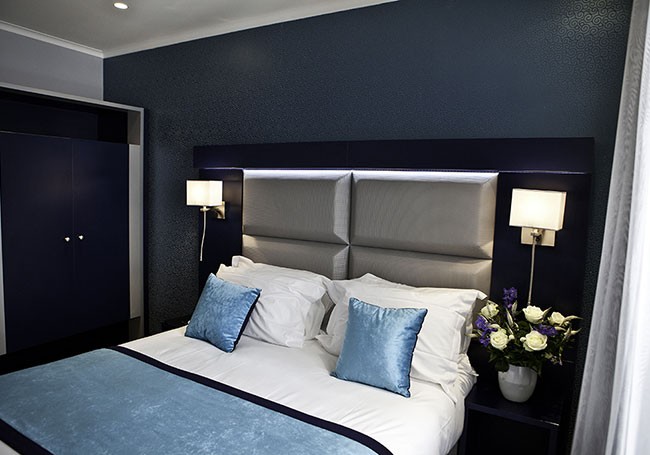 decoration chambre gris bleu