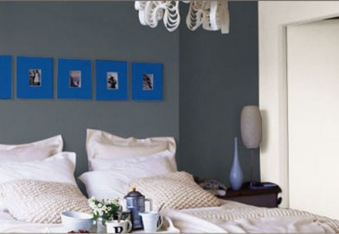 decoration chambre gris bleu