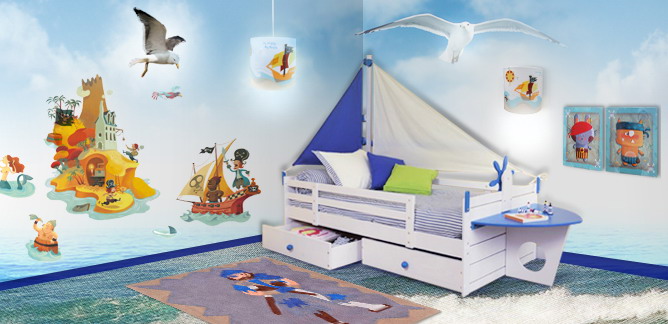 decoration chambre jack et les pirates