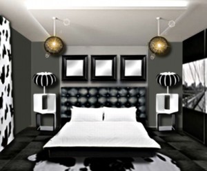 decoration chambre noir et gris
