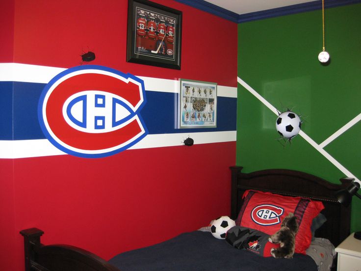 decoration de chambre+hockey canadien
