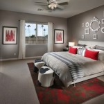 decoration de chambre rouge et gris
