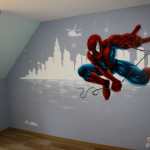 decoration de chambre spiderman