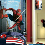 decoration de chambre spiderman