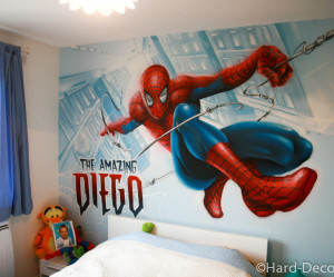 decoration de chambre spiderman