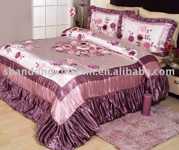 decoration florale couvre lit samira
