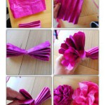 faire decoration avec papier crepon