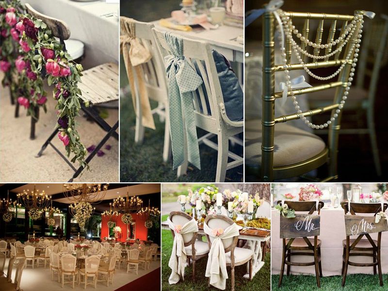 faire decoration chaise mariage