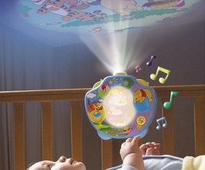 lampe bebe projection plafond