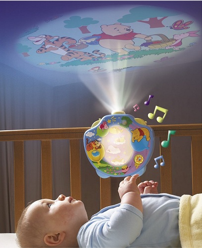 lampe bebe projection plafond